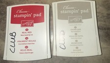 Stampin Up Ink Pad Lot Of 2. Real Red , Crumb Cake