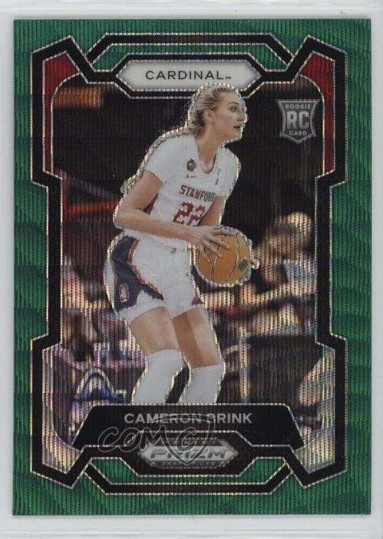 2024-25 Panini Prizm Draft Picks Green Wave Cameron Brink #89 Rookie RC 11ba