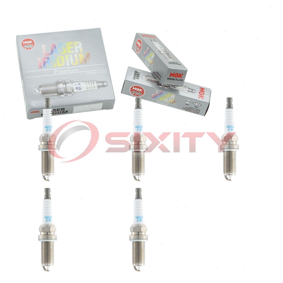 5 pc NGK Laser Iridium Spark Plugs for 2013-2016 Volvo S60 2.5L L5 Ignition ob