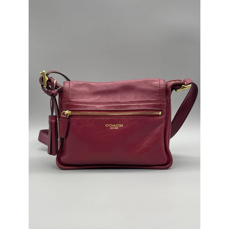 Coach Legacy Rambler 21194 Vintage Red Leather Crossbody Bag – Rare - Image 2 of 4