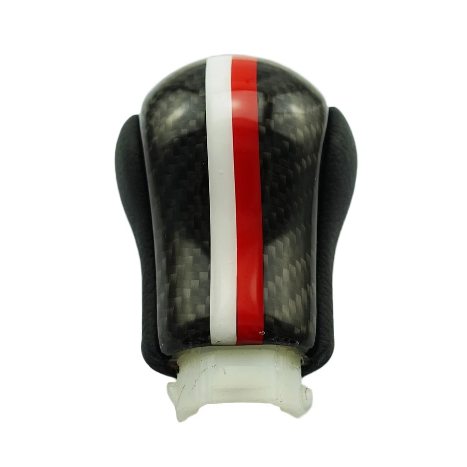 HILUX REVO 2015-19 CARBON FIBER SHIFT KNOB M/T RED-WHITE LINE Foto 4 de 4