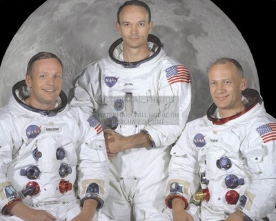 APOLLO 11 ASTRONAUTS ARMSTRONG COLLINS ALDRIN 1969 8X10 PHOTO