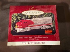 Hallmark Keepsake Ornament 1950 Santa Fe F3 Diesel Locomotive Die Cast Metal