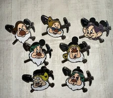 WDW 2014 Hidden Mickey Snow White and The Seven Dwarfs Disney Trading Pin Set 7