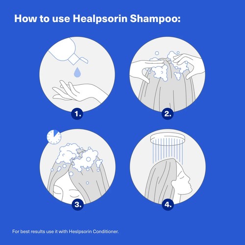 Dermz Healpsorin Therapeutisches Psoriasis Shampoo 500ml Salicylsäure - 2er Pack - Bild 5 von 15