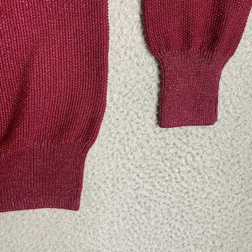 Gap Kids Sweater Girls Medium 8 Red Silver Knit Cotton Blend Casual School NWT - Picture 2 of 12