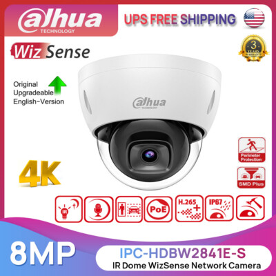 Dahua 4K 8MP Starlight WizSense POE Dome IP Camera Mic SMD Plus IPC-HDBW2841E-S