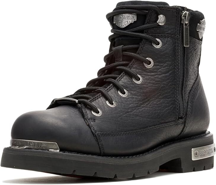 HARLEY-DAVIDSON Men\'s Chipman Leather Riding Boots Zip Boots Hard Toe Size 8 Men main image 4