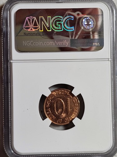 South Korea 10 Hwan 1961 NGC MS 64 RD - Picture 2 of 2