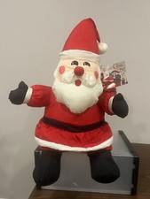 Santa Claus Nylon Parachute International Christmas 1993 Plush With Tags 21  