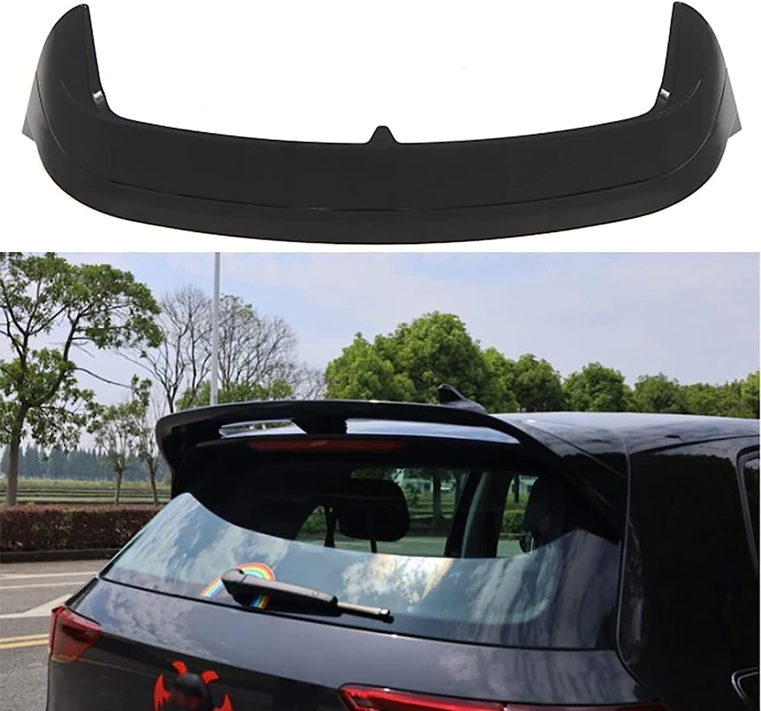 Aileron Golf 8 noir brillant becquet de toit sport pour modèles GTI GTD R