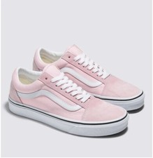 Vans Old Skool Unisex Suede/Canvas Sneaker M5.5/W7 Pink EUC 80 Pastel Casual