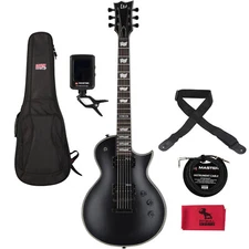 ESP LTD EC-256 Guitar Black Satin w/ Bag, Cable, Tuner, Strap, Cloth