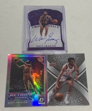 Walt Frazier Knicks Crown Signed /30, Starquest & Optic Retro (3) Card Lot!
