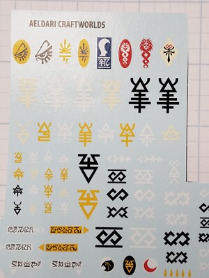 Warhammer 40K Aeldari Eldar Bits Craftworld Transfer Sheet 2022