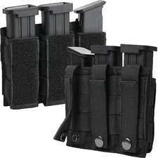 Tactical Molle Open Top Triple Pistol Magazine Pouch Holder for 9mm/.40 .45 Cal