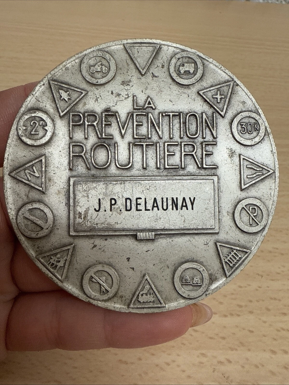 Médaille La Prévention Routière J P Delaunay En Bronze