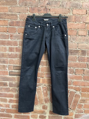 Dirk Bikkembergs, Vintage Dirk Bikkembergs Men’s Pants, Sz 30, Black Cotton Stretch, Italy