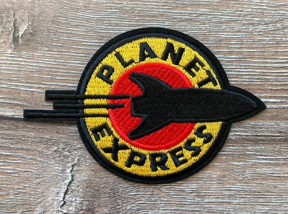 MARKENLOS Planet Express Patch Aufnäher Bügelbild Rakete Rocket Raumfahrer Astronaut