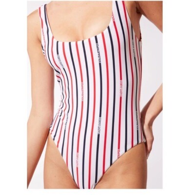 $188 SOLID & STRIPED X Saint James  Reversible Anne-Marie One Piece Swimsuit XS