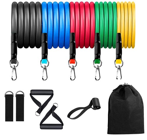 10 PCS Resistance Band Set Workout Bands with Handles for Men and Women Fitne...