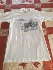 Vintage Waiting For The Perfect Man T-Shirt Small Petite Skeleton Made In USA