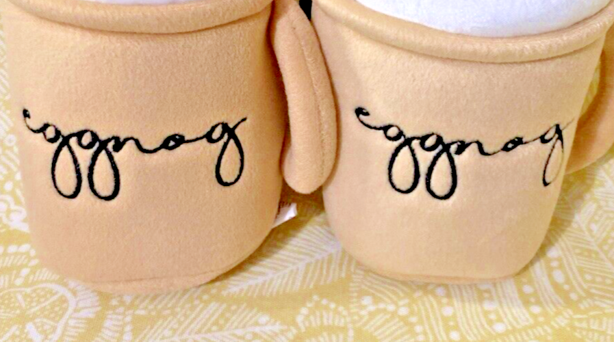 ZippyPaws 2Pack Holiday EGGNOG Mug Cup Sweet Squeaky Dog Toy New FREE