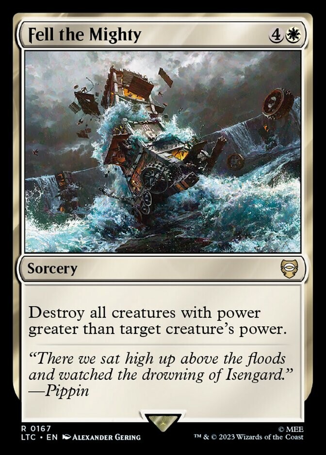 Fell the Mighty 0167 Non Foil Rare LOTR Commander MTG Near Mint