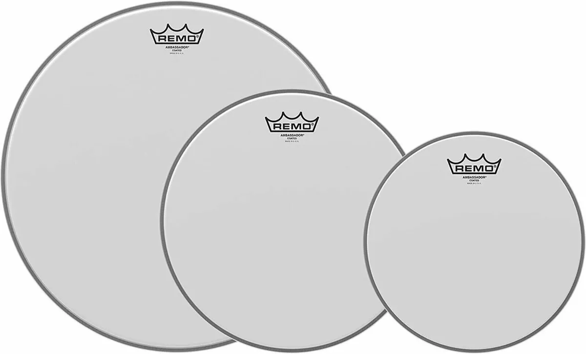 REMO Ambassador Coated Tom Drum Head Pack 12 13 16 PP 0930 BA UPC