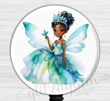 Nurse Badge Holder, Beautiful Fairy Badge Reel, Queen Nurse Retractable GG6503