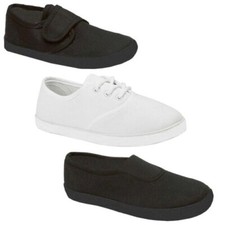 Unisex Kids Shoes Boys Girls Running Strap Pumps Trainers Size 5-1