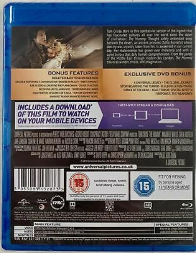 The Mummy Blu-ray (2017) Tom Cruise Quality Guaranteed Reuse Reduce Recycle - Image 2 of 4