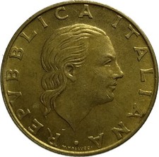 ERRORE-CURIOSITA-VARIANTE 200 LIRE 1995 ASSE RUOTATO 30° cod. D244