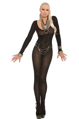 Foxy Babe Body Stockings Ganzkörperanzug Transparent Strapshalter Nude