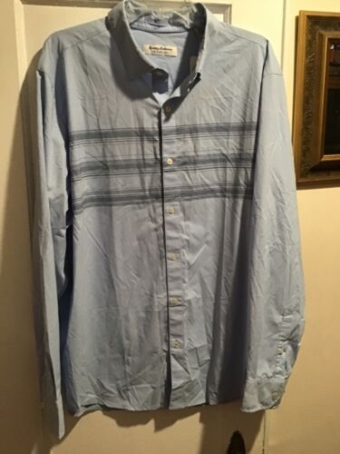 TOMMY BAHAMA L/S SUNSHIELD SIESTA KEY SKYLINE STRIPE CAMP SHIRT $138 SZ XL NWT
