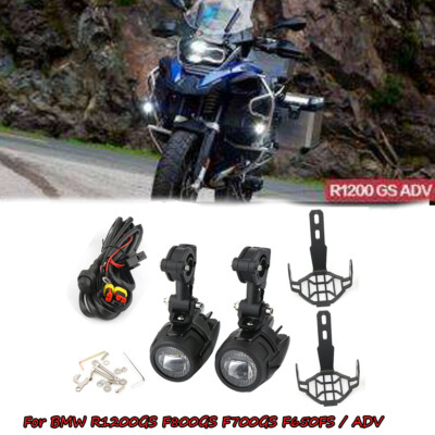 2X Motorrad LED Zusatzscheinwerfer Scheinwerfer Lauflicht w/Kabelbaum für BMW DE