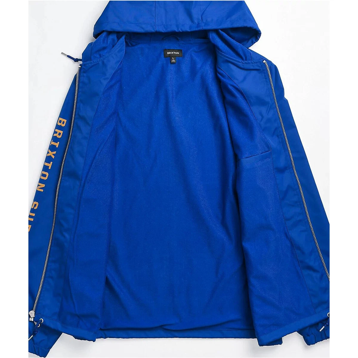 Brixton Claxton Oath Skatboard Full Zip Jacket Hoodie Mineral Blue