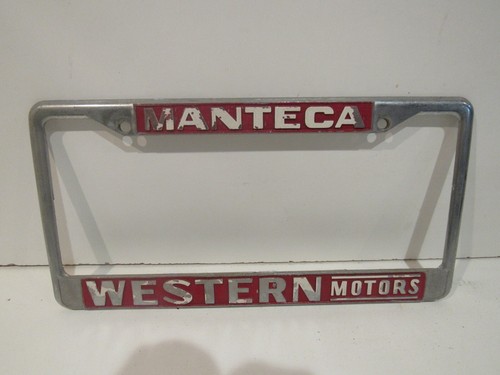 Manteca Western Motors Dealership Embossed License Plate Frame - 第 1/1 張圖片