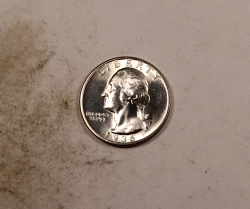 1936-D Washington Quarter * Gem BU * Key Date * 90% Silver * XXQ447