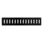 Black Metal Air Vent Grille 500mm x 100mm with Shutter Flat Louvre Duct Cover
