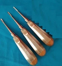 3 PCS STRAIGHT DENTAL SURGERY EXTRACTING EXTRACTION APICALROOT TIP ELEVATOR