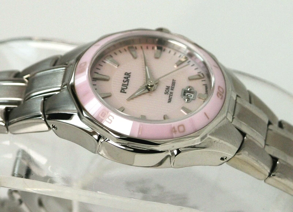 NUEVO RELOJ PULSAR BY SEIKO PXT899 MUJER ESFERA ROSA BISEL CERÁMICA ACERO  Foto 4 de 4