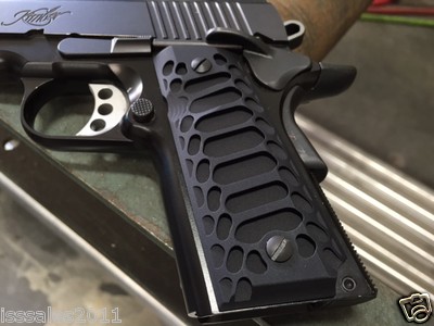 1911 Compact Officer Grips Colt kimber Defender BLACK ''Cobra''