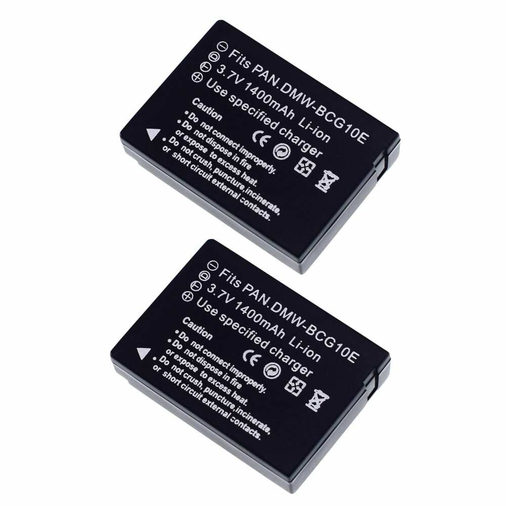 2-PACK 3.7V Battery for Panasonic DMW-BCG10E DMW-BCG10GK DMW
