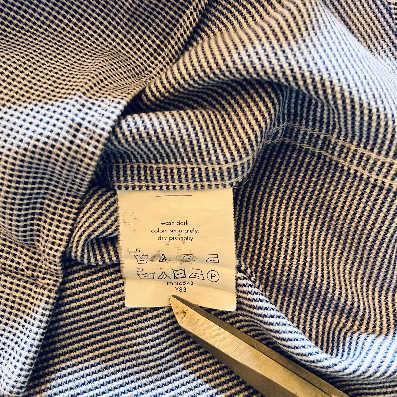 MICHAEL MICHAEL KORS Checked Blue Button Down Dre… - image 9