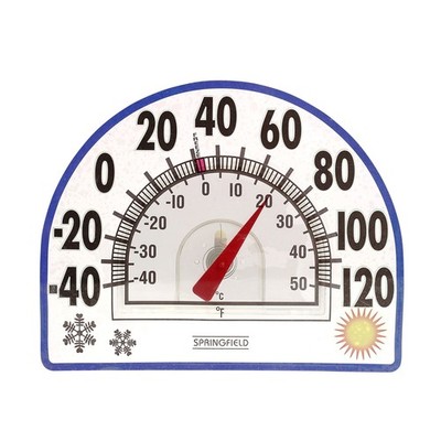 Springfield Static Cling Indoor Outdoor Thermometer, Temperature Gauge for Pa...