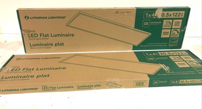 2pk Lithonia Lighting 1 ft.x 4 ft. 4000 Lumens LED Panel Light Switch Color Temp