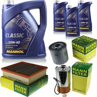 Inspektionspaket 8L Mannol Classic 10W-40 FüR Mercedes W124 E 250 D S124 Turbo