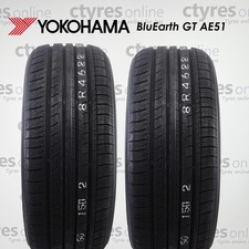 2X New 225 45 19 Yokohama BluEarth-GT AE51 96W XL *A WET GRIP (2 Tyres)