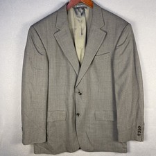Oscar de la Renta Blazer Mens 42R Gray 2 Button Ventless Classic Business Money